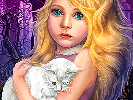 Hidden Object Girl and Cat image